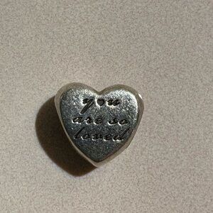 Pandora authentic Heart-Shaped Silver Charm